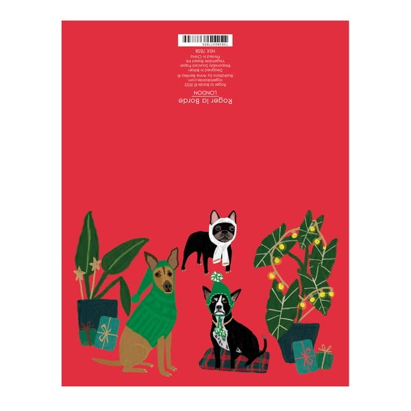 Apsveikumu kartītes (8 gab.) ar Ziemassvētku motīvu Cat and Dog Palais  – Roger la Borde-image-1