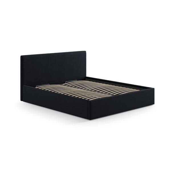 Tumši zils polsterēts gultas galvgalis 150,5x100 cm Remo – Micadoni -image-3