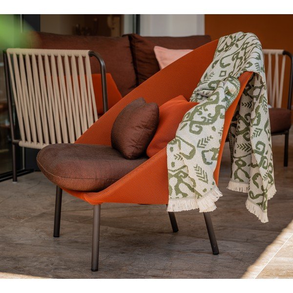 Tumši zaļš pleds ar kokvilnu Euromant Summer Linen, 140 x 180 cm-image-3