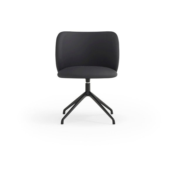 Melns polsterēts ēdamistabas krēsls Mogi – Teulat-image-2