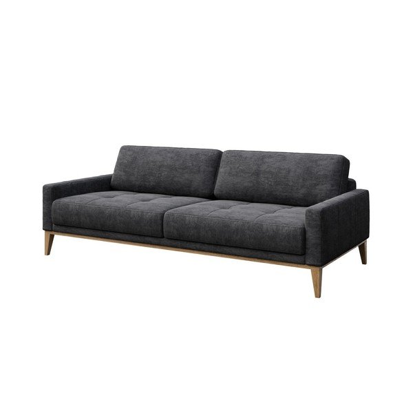 Tumši pelēks dīvāns MESONICA Musso Tufted, 210 cm-image-2
