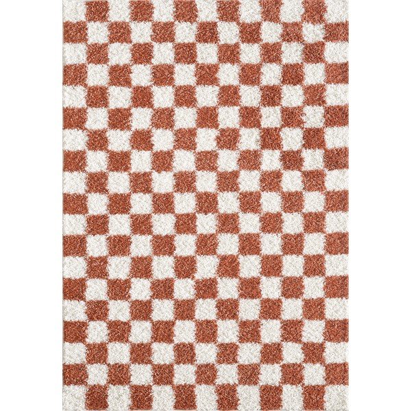 Krēmkrāsas/terakotas oranžs paklājs 120x170 cm Grida – ESTE