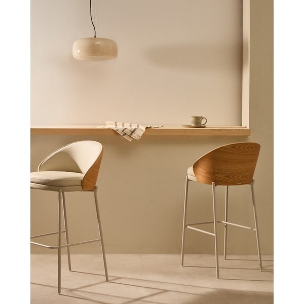 Bēšs/gaiša dabīga toņa bāra krēsls (sēdekļa augstums 65 cm) Eamy – Kave Home-image-2