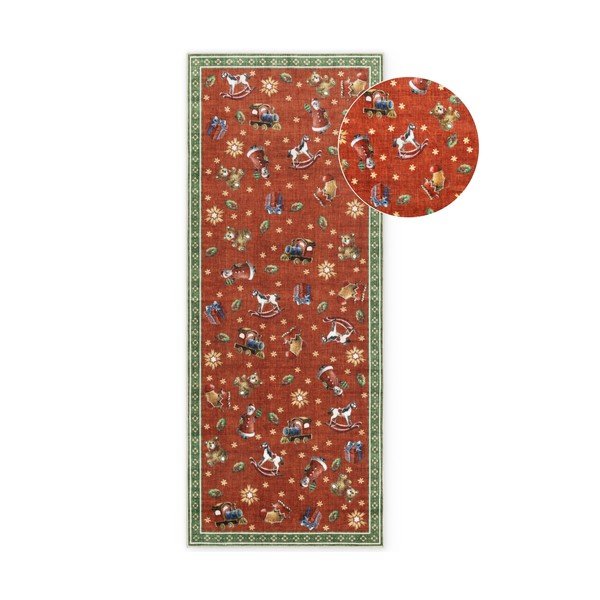 Sarkans/zaļš celiņa paklājs ar Ziemassvētku motīvu 80x200 cm Toy's Delight Nostalgic Noel Red Green – Villeroy&Boch