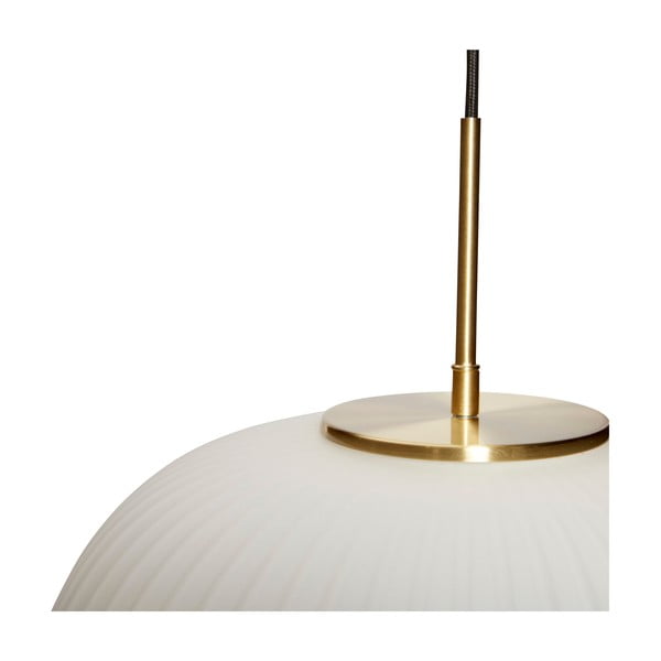 Balta piekaramā lampa ar stikla abažūru ø 40 cm Serene – Hübsch-image-4