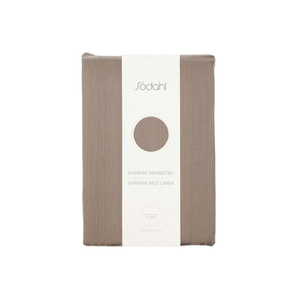 Pelēkbrūna vienguļamā damasta gultas veļa 140x220 cm Noble – Södahl-image-4