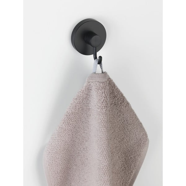 2 melnu sienas dvieļu āķu komplekts Wenko Vacuum-Loc® Pavia-image-1