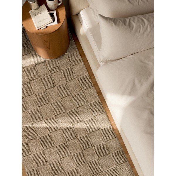 Brūns ar rokām darināts vilnas celiņa paklājs 80x200 cm Scala – Villeroy&Boch-image-3