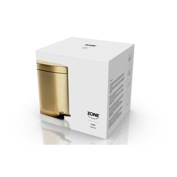 Misiņa krāsas nerūsējošā tērauda atkritumu tvertne ar pedāli 4 l Ume Brass – Zone-image-3