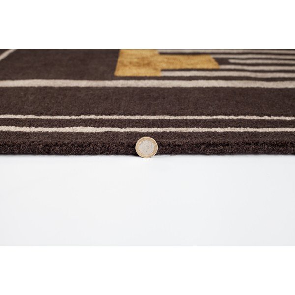 Brūns ar rokām austs paklājs Flair Rugs Moderne Lifestyle, 200 x 290 cm-image-1
