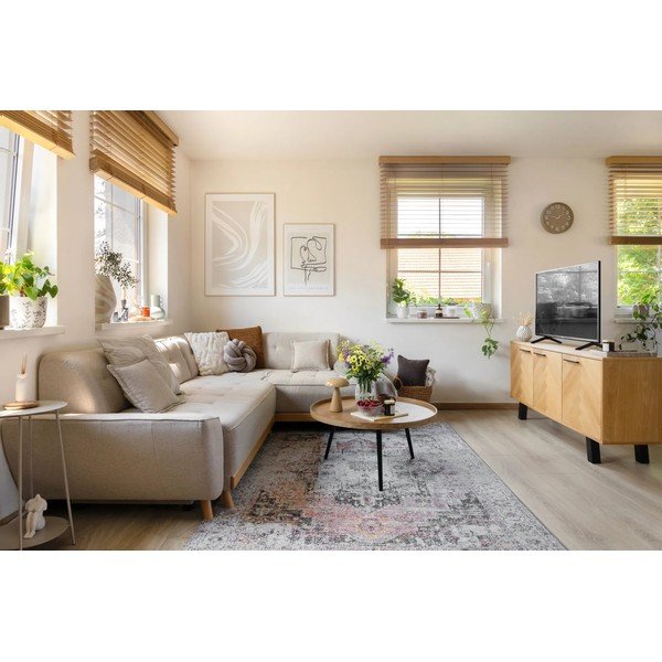 Bēšs salokāms stūra dīvāns Dazzling Daisy – Miuform-image-1