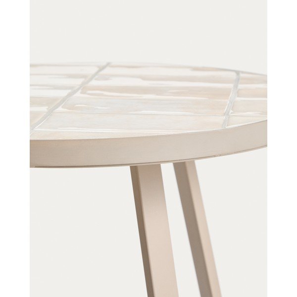Apaļš dārza galdiņš ar keramikas virsmu ø 45 cm Tella – Kave Home-image-4
