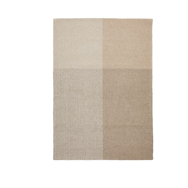 Bēšs ar rokām darināts paklājs no vilnas maisījuma 160x230 cm Sulema – Kave Home