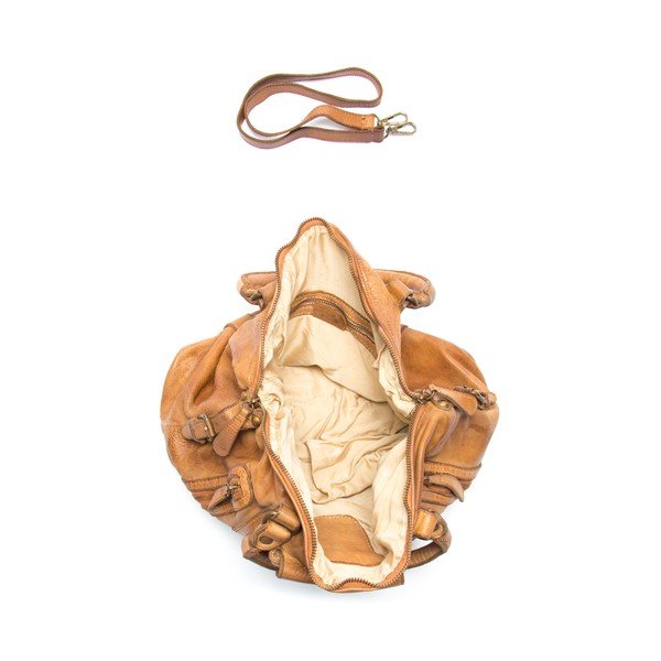 Ādas rokassoma Mangotti 0001, konjaks-image-3