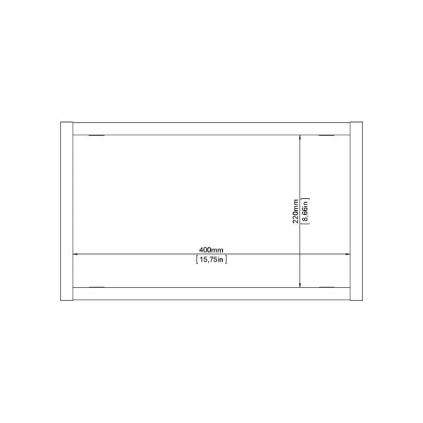 Dabīga toņa daudzlīmeņu sienas plaukts ar ozolkoka imitāciju 44 cm Roomers – Tvilum-image-4
