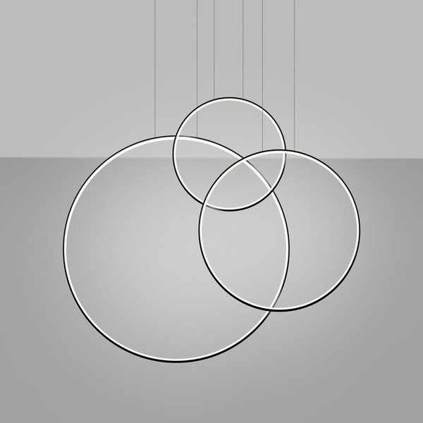 Melna alumīnija LED piekaramā lampa RIO – Thoro-image-1