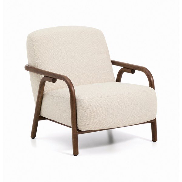 Bēšs atpūtas krēsls no šenila auduma Sylo – Kave Home