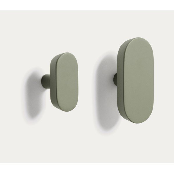 Zaļi dižskābarža masīvkoka sienas āķi (2 gab.) Arely – Kave Home-image-2