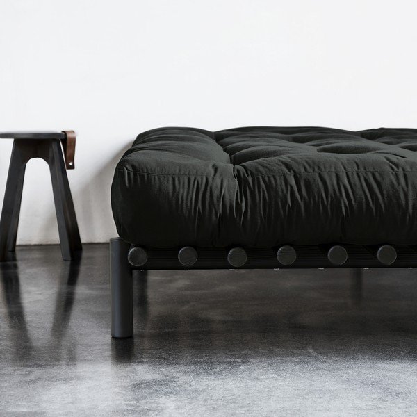 Melns priedes gultas rāmis Karup Design Pace Black, 140 x 200 cm-image-4