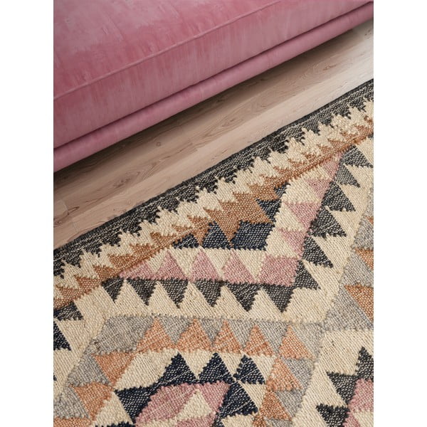 Pelēks ar rokām darināts džutas celiņa paklājs 80x200 cm Roya Parsa – Elle Decoration-image-4