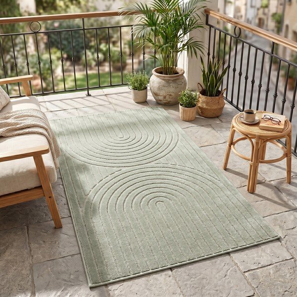 Zaļš iekštelpu un āra celiņa paklājs 80x250 cm Nova 1201 – Ayyildiz Carpets-image-1