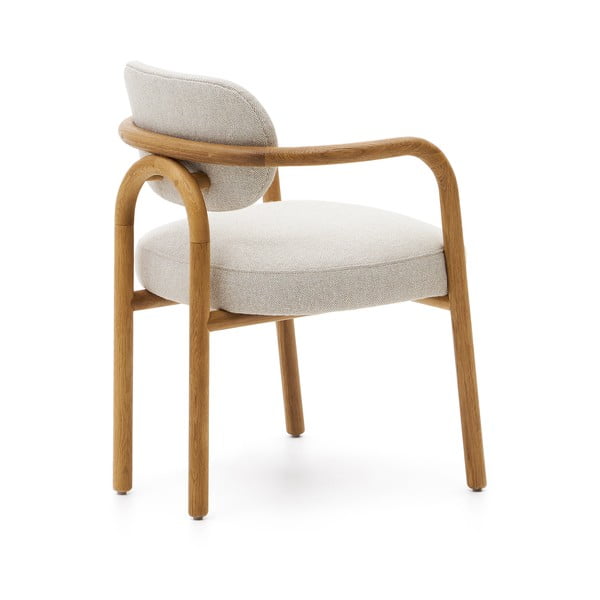 Brūns/krēmkrāsas pusdienu krēsls Melqui – Kave Home-image-4