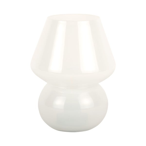 Balta LED galda lampa ar stikla abažūru (augstums 20 cm) Vintage – Leitmotiv