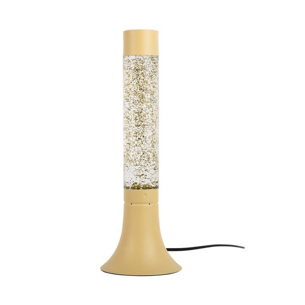 Gaiši dzeltena galda lampa ar stikla abažūru (augstums 37,5 cm) Astro Glittler – Leitmotiv