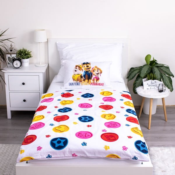 Kokvilnas bērnu gultas veļa 100x135 cm Paw Patrol – Jerry Fabrics-image-2