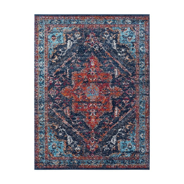 Zili sarkans paklājs Nouristan Azrow, 80 x 150 cm