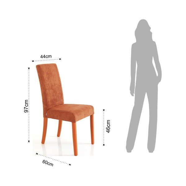 2 oranžu Tomasucci Mary ēdamistabas krēslu komplekts-image-1