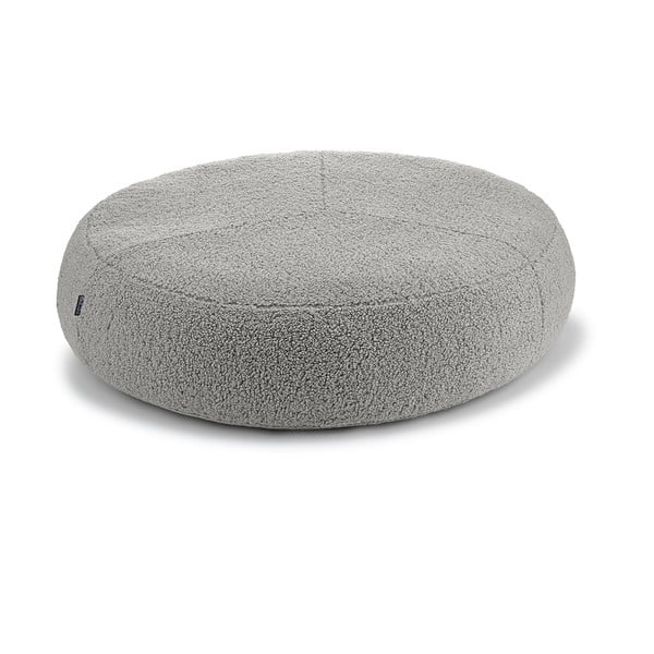 Pelēka buklē mājdzīvnieku gulta suņiem ø 90 cm Senso Pouffe Pebble M/L – MiaCara