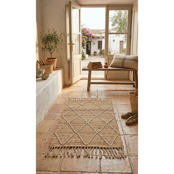 Dabīga toņa ar rokām darināts džutas paklājs 60x90 cm Shaila – Yes Everyday-image-1