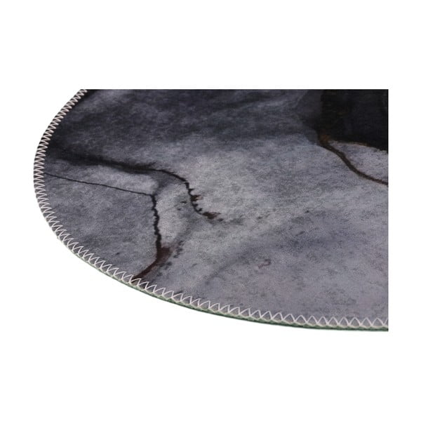Melnbalts mazgājams apaļš paklājs ø 120 cm – Vitaus-image-2