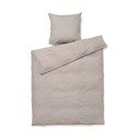 Pelēka/bēša vienguļamā gultas veļa no krepa auduma 150x210 cm Bæk&Bølge – JUNA