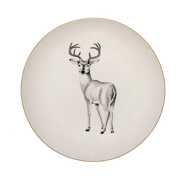 Balts keramikas šķīvis Bloomingville Noel, ⌀ 25 cm