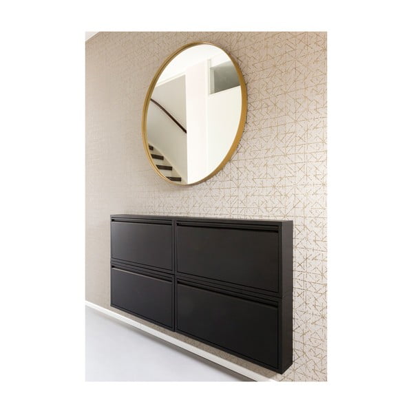 Melns metāla atverams apavu plaukts 75x37,5x12,5 cm Billy – Spinder Design-image-4