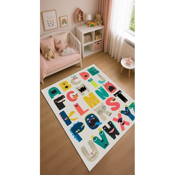 Mazgājams bērnu paklājs 140x190 cm Alphabet – Mila Home-image-1