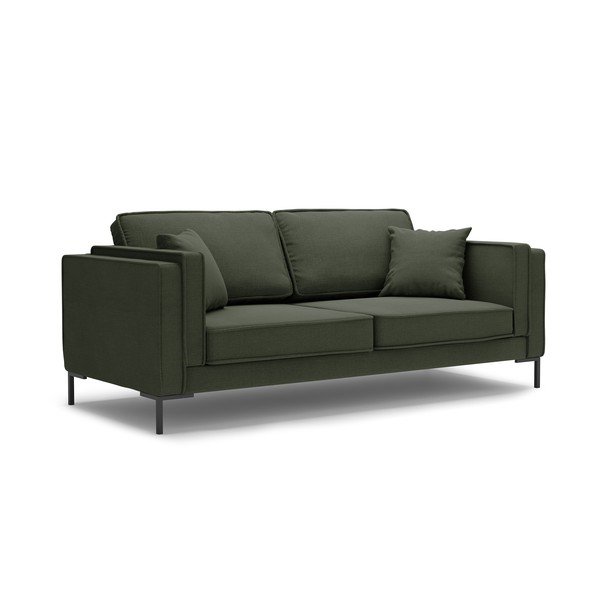 Tumši zaļš divvietīgs dīvāns Milo Casa Attilio, 160 cm-image-2
