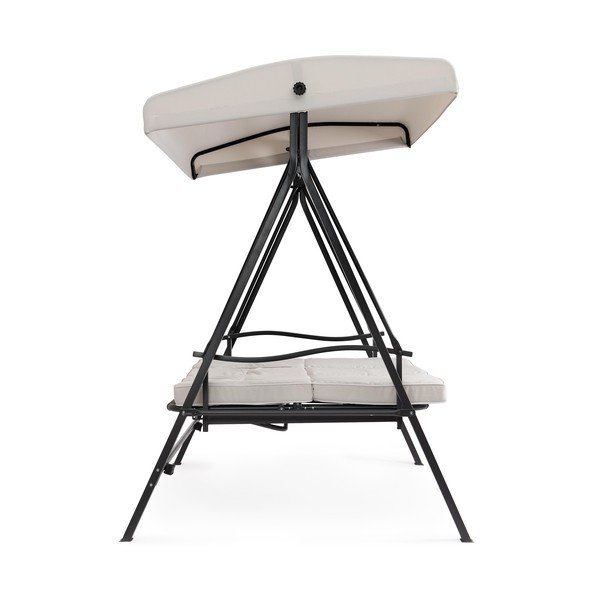 Antracīta pelēka/bēša metāla dārza šūpoles Taurus – Bizzotto-image-4