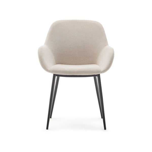 Krēmkrāsas polsterēts ēdamistabas krēsls Konna – Kave Home-image-3