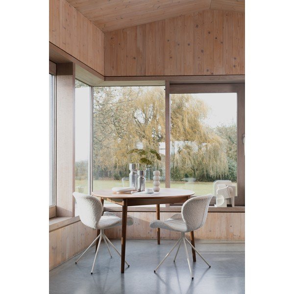 Apaļš izvelkams ēdamgalds ar papildu galda virsmu no valrieksta koka imitācijas ø 120 cm Twist – Zuiver-image-1