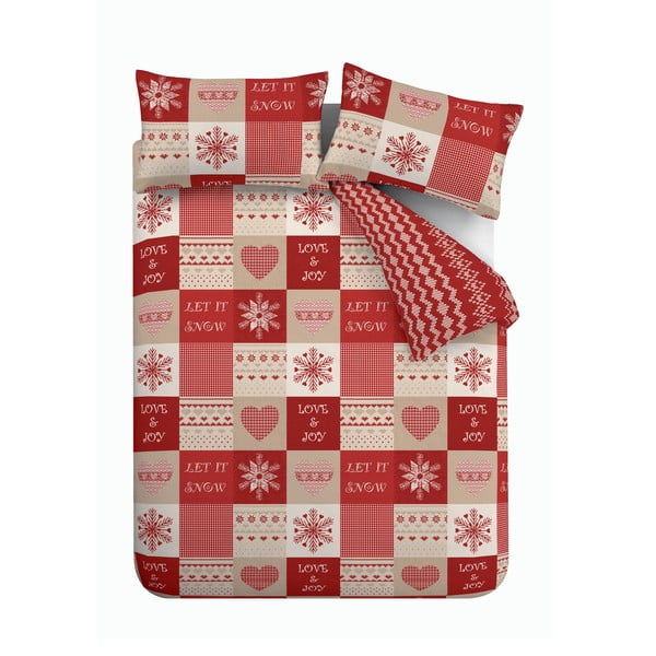Ziemassvētku gultasveļa Catherine Lansfield Let It Snow, 135 x 200 cm-image-4