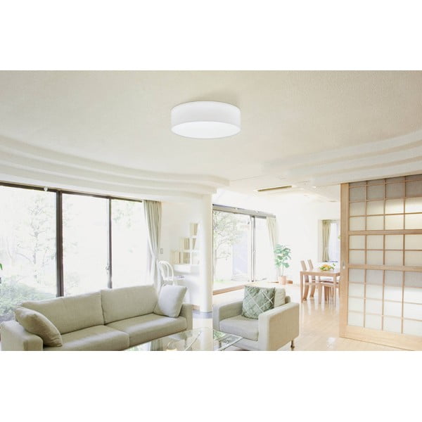 Balta griestu lampa ar auduma abažūru PASTERI – EGLO-image-1