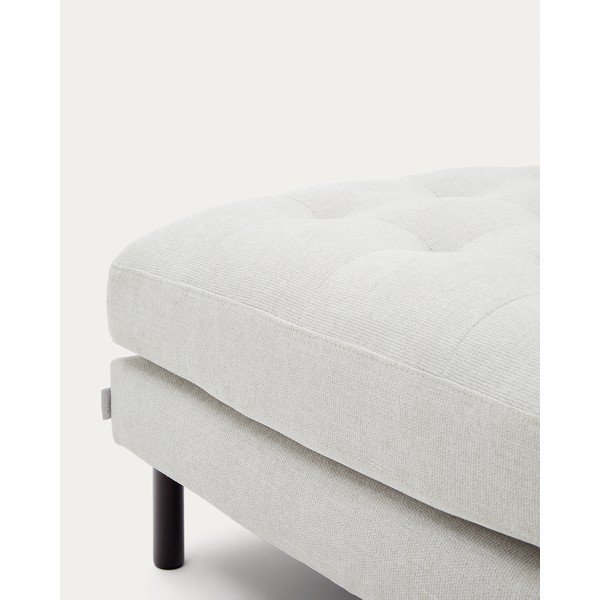 Pelēkbēšs kāju soliņš no šenila auduma Debra – Kave Home-image-3