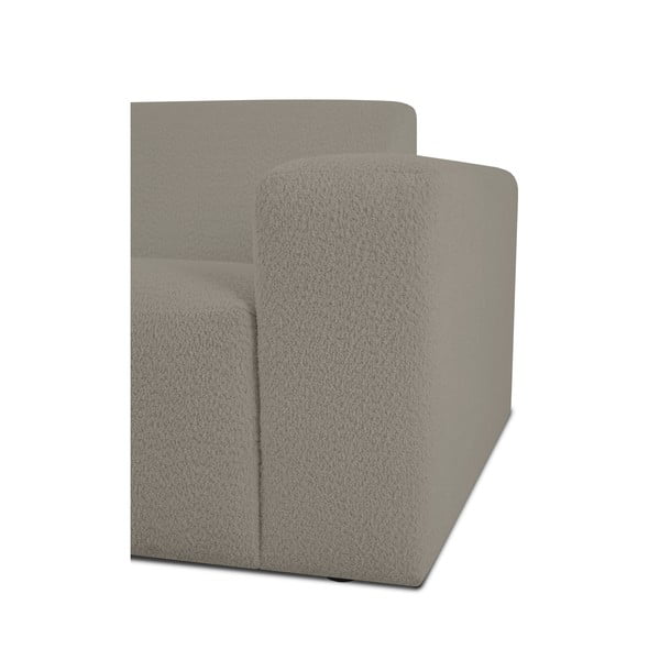 Gaiši brūns stūra dīvāns no buklē auduma (U veida) Roxy – Scandic-image-3