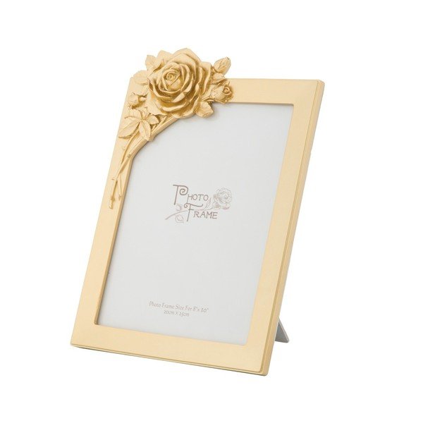 Dzeltens fotorāmis sveķu rāmī Mauro Ferretti Glam Rose, 20 x 25 cm
