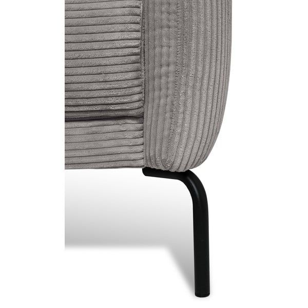 Gaiši pelēks velveta stūra dīvāns (ar kreiso stūri) Venray – Scandic-image-1