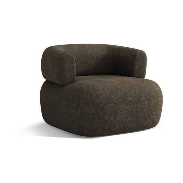 Brūns atpūtas krēsls no buklē auduma Jenny – Micadoni Home