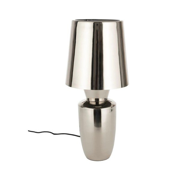 Sudraba krāsas metāla galda lampa ar metāla abažūru (augstums 42 cm) Classy – Zuiver